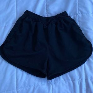 black sporty shorts